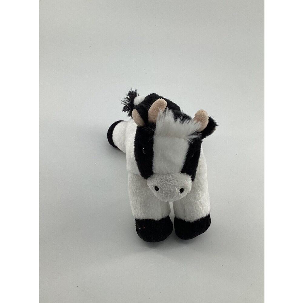 Aurora 8-inch Flopsie Cow Black and White Small